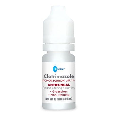 Globe 1% Clotrimazol Lösung 10 ml – Schnelle Linderung bei Fußpilz, Juckreiz & Hautpilz – Extra starke Formel