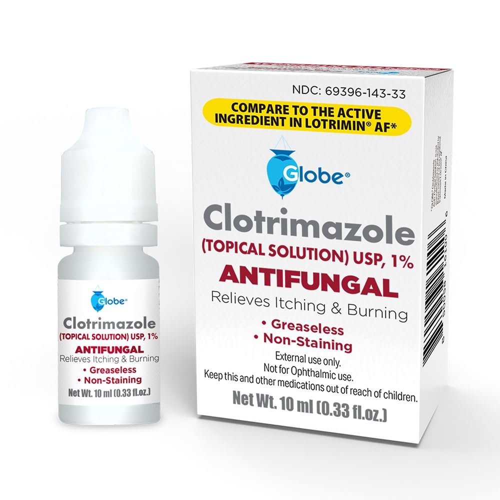 Globe 1% Clotrimazol Lösung 10 ml – Schnelle Linderung bei Fußpilz, Juckreiz & Hautpilz – Extra starke Formel