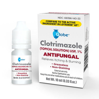 Globe 1% Clotrimazol Lösung 10 ml – Schnelle Linderung bei Fußpilz, Juckreiz & Hautpilz – Extra starke Formel