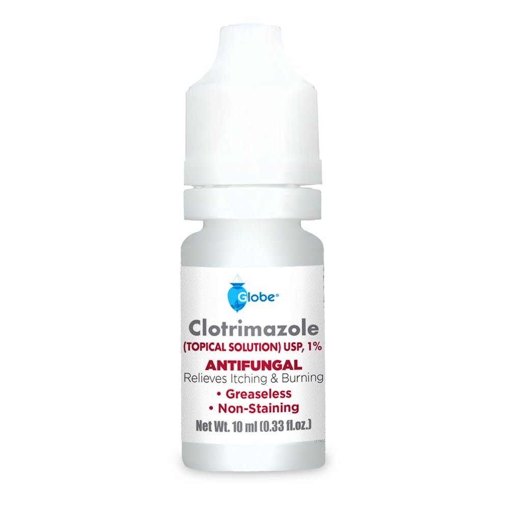 Globe 1% Clotrimazol Lösung 10 ml – Schnelle Linderung bei Fußpilz, Juckreiz & Hautpilz – Extra starke Formel