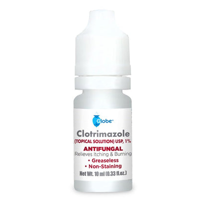 Globe 1% Clotrimazol Lösung 10 ml – Schnelle Linderung bei Fußpilz, Juckreiz & Hautpilz – Extra starke Formel