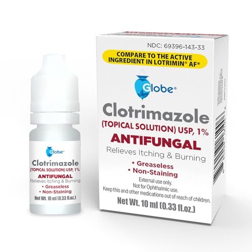 Globe 1% Clotrimazol Lösung 10 ml – Schnelle Linderung bei Fußpilz, Juckreiz & Hautpilz – Extra starke Formel