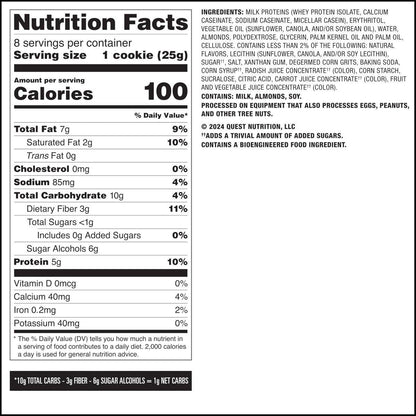Quest Nutrition Frosted Protein Cookies, Erdbeerkuchen, <1g Zucker, 5g Protein, 1g Netto-Kohlenhydrate, Glutenfrei, 8 Kekse