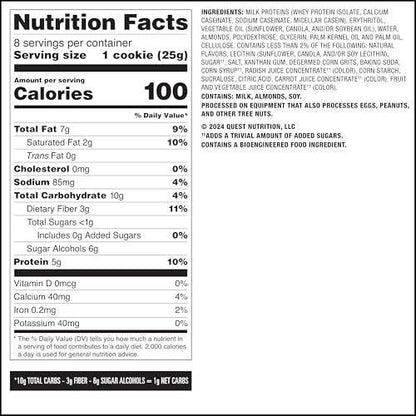 Quest Nutrition Frosted Protein Cookies, Erdbeerkuchen, <1g Zucker, 5g Protein, 1g Netto-Kohlenhydrate, Glutenfrei, 8 Kekse