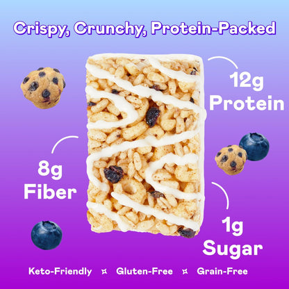 Magic Spoon Treats – 8 Proteinriegel, Blaubeer-Muffin-Geschmack – Zuckerfrei, Glutenfrei, Keto-freundlich