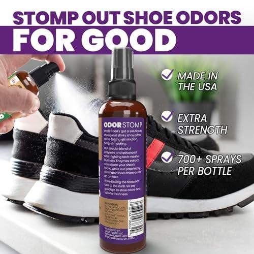 Uncle Todd's Schuh-Deo-Spray – Bewährte & kraftvolle Enzym-Formel zur Geruchsbeseitigung in allen Schuhen (Midnight Rain)