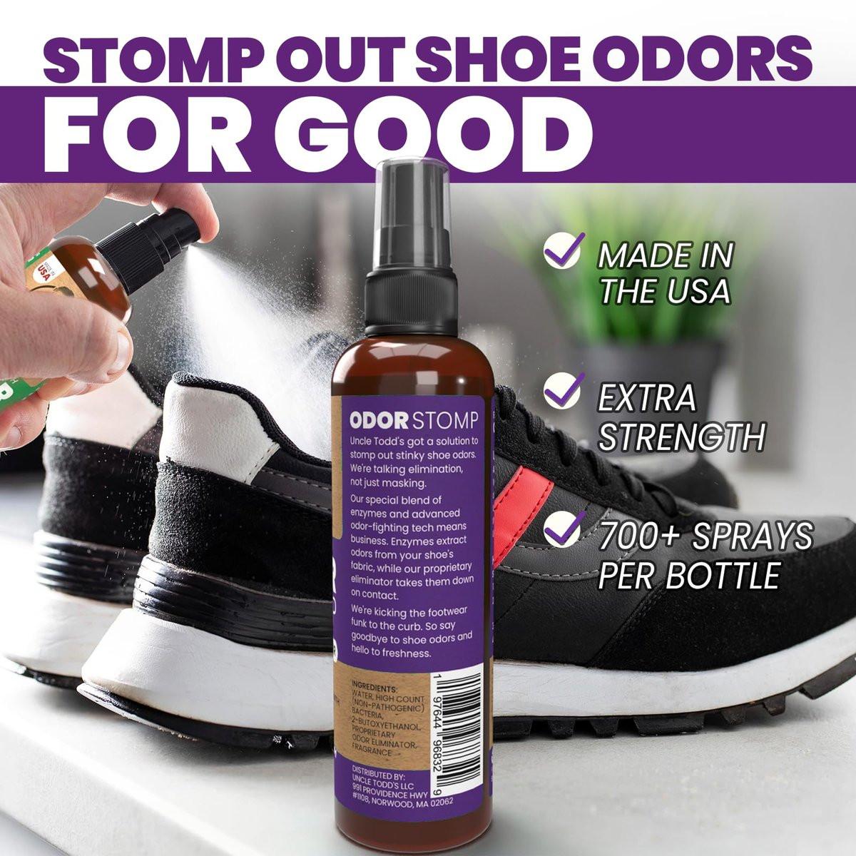 Uncle Todd's Schuh-Deo-Spray – Bewährte & kraftvolle Enzym-Formel zur Geruchsbeseitigung in allen Schuhen (Midnight Rain)