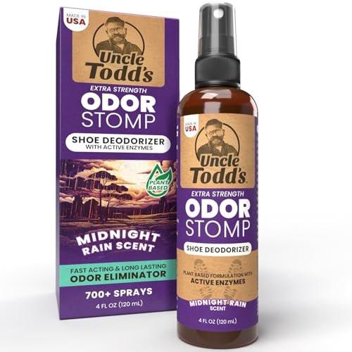 Uncle Todd's Schuh-Deo-Spray – Bewährte & kraftvolle Enzym-Formel zur Geruchsbeseitigung in allen Schuhen (Midnight Rain)