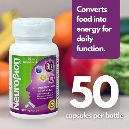 Neurobion Optimierte Classic Formula B12 Methylcobalamin Nahrungsergänzungsmittel 50 Kapseln