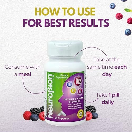 Neurobion Optimierte Classic Formula B12 Methylcobalamin Nahrungsergänzungsmittel 50 Kapseln