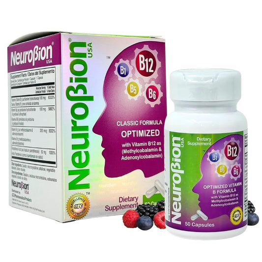 Neurobion Optimierte Classic Formula B12 Methylcobalamin Nahrungsergänzungsmittel 50 Kapseln