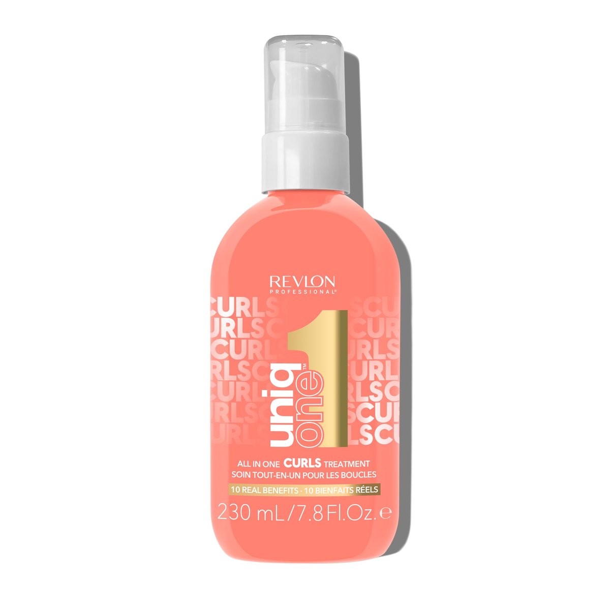 Revlon Professional UniqOne Curls Treatment 10-in-1 Leave-In für lockiges Haar – 96h Frizz-Kontrolle, tiefe Pflege & Reparatur, Lockendefinition, Hitzeschutz, vegan, 230 ml