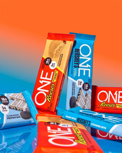 ONE Protein Bars, Hershey's Cookies 'n' Creme, Glutenfrei, 18g Protein, 3g Zucker, 2,12 oz (12er Pack)