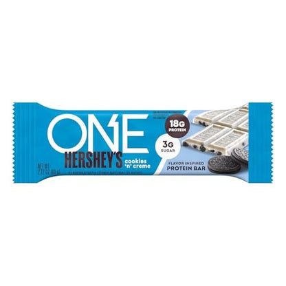 ONE Protein Bars, Hershey's Cookies 'n' Creme, Glutenfrei, 18g Protein, 3g Zucker, 2,12 oz (12er Pack)