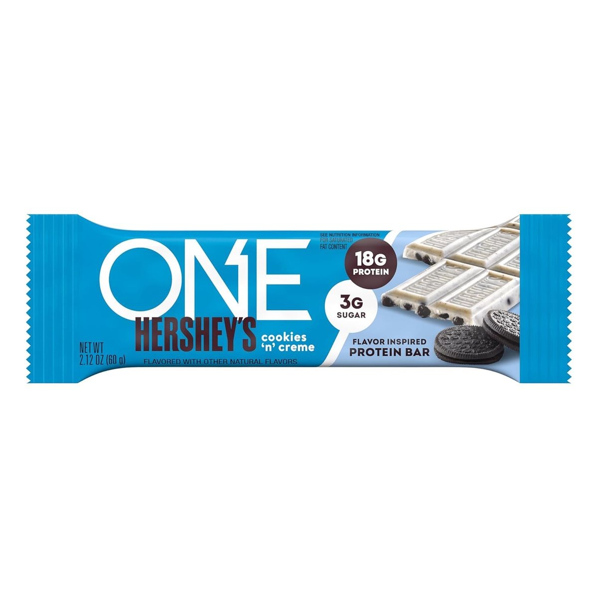 ONE Protein Bars, Hershey's Cookies 'n' Creme, Glutenfrei, 18g Protein, 3g Zucker, 2,12 oz (12er Pack)