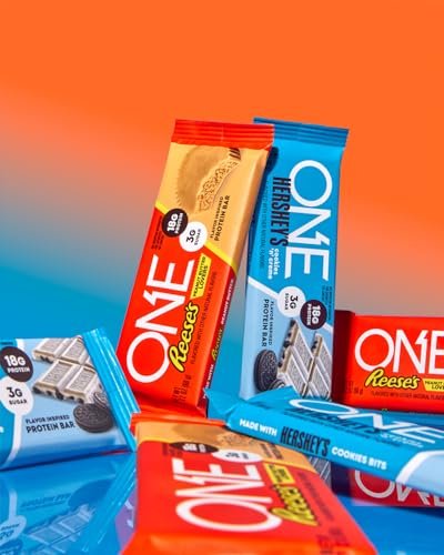 ONE Protein Bars, Hershey's Cookies 'n' Creme, Glutenfrei, 18g Protein, 3g Zucker, 2,12 oz (12er Pack)