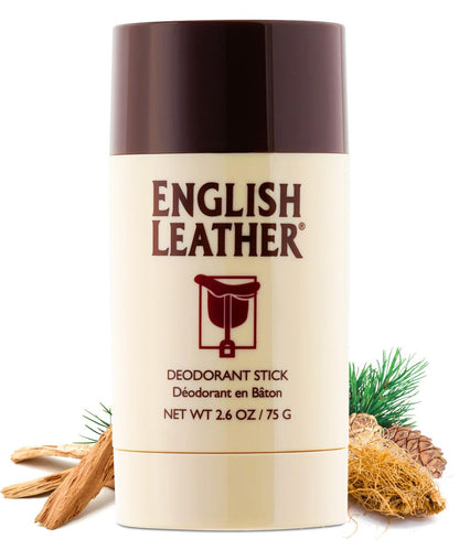 English Leather Deodorant für Männer – Klassischer & maskuliner Duft mit lang anhaltender Zitrus-, Aroma- und Holznote (75 g)