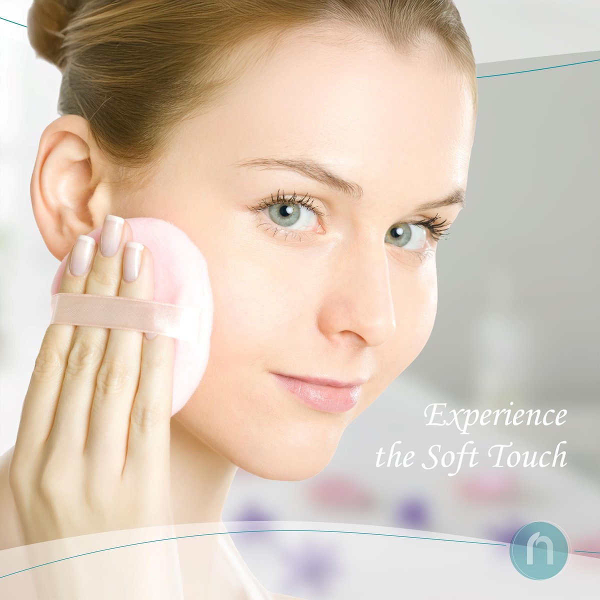 R-NEU 2er-Pack Körperpuder für Frauen mit Puderquaste, 100% talkumfrei, eleganter Rosenblüten-Duft, After-Bath-Puder für weiche Haut, extra groß (10 oz)