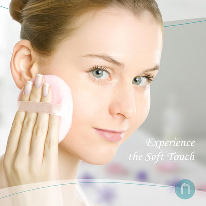 R-NEU 2er-Pack Körperpuder für Frauen mit Puderquaste, 100% talkumfrei, eleganter Rosenblüten-Duft, After-Bath-Puder für weiche Haut, extra groß (10 oz)