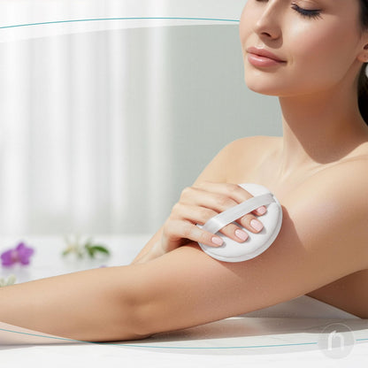 R-NEU 2er-Pack Körperpuder für Frauen mit Puderquaste, 100% talkumfrei, eleganter Rosenblüten-Duft, After-Bath-Puder für weiche Haut, extra groß (10 oz)