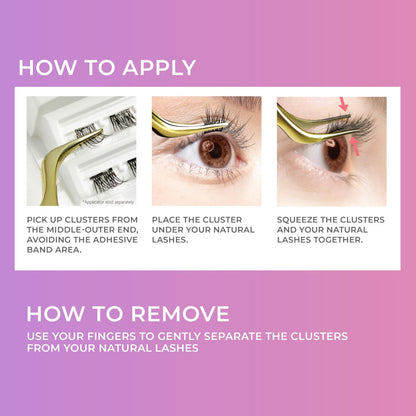 Kiss Impress Press-On Falsies No-Glue False Eyelash Clusters Präzisionsapplikator, 1 Stück, antihaftbeschichtet, ergonomisch, einfach zu verwenden