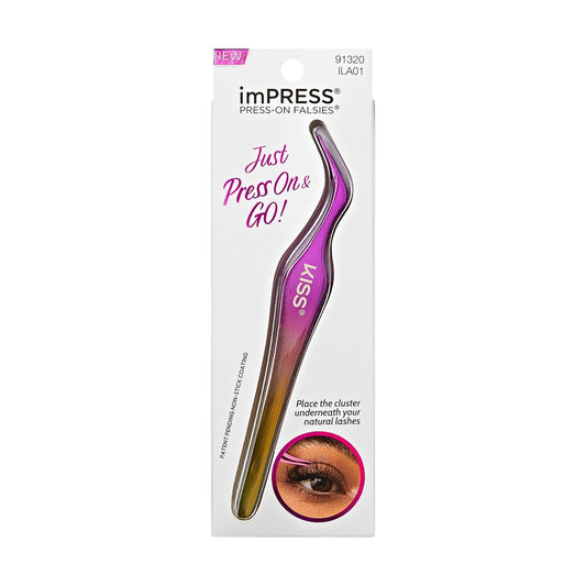 Kiss Impress Press-On Falsies No-Glue False Eyelash Clusters Präzisionsapplikator, 1 Stück, antihaftbeschichtet, ergonomisch, einfach zu verwenden