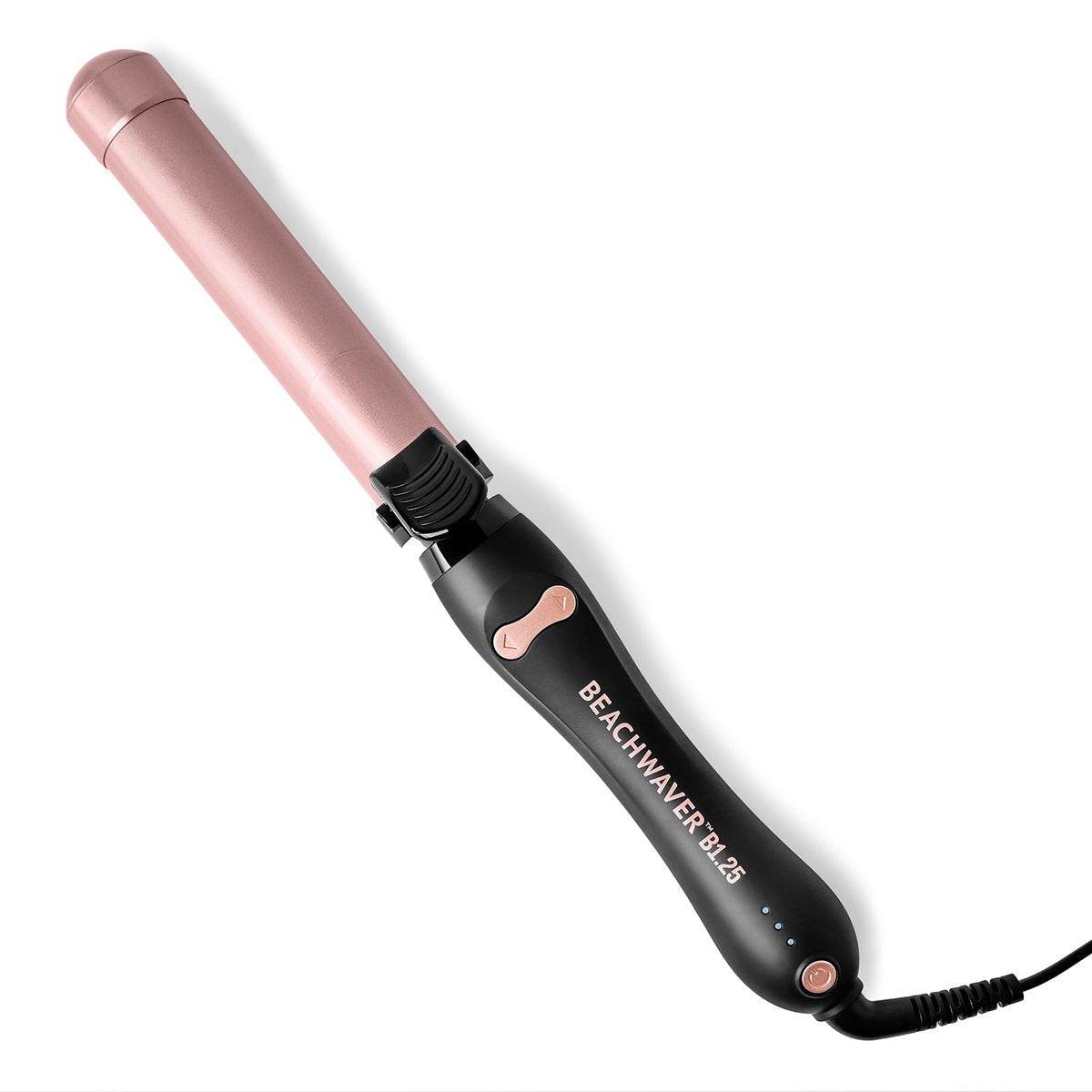 The Beachwaver Co. B1.25 Rotierender Lockenstab – Midnight Rose | Automatischer 1 1/4-Zoll Keramik-Lockenstab für mittellanges bis langes Haar | Automatische Abschaltung, reisefreundlich, Doppelspannung