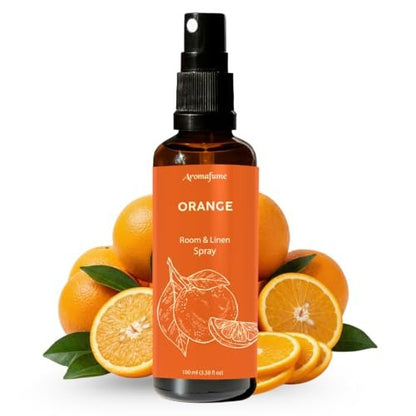 Orange Room, Leinen- und Kissen-Spray von Aromafume | 100ml/3,38 fl oz | Mit reinem Orangenöl | Aromatherapie-Spray für Bettwäsche und Stoffe