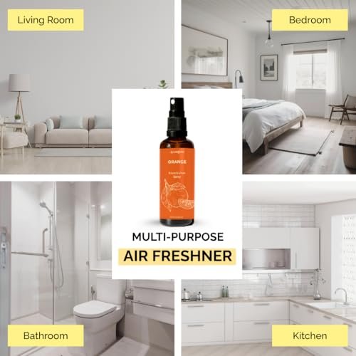 Orange Room, Leinen- und Kissen-Spray von Aromafume | 100ml/3,38 fl oz | Mit reinem Orangenöl | Aromatherapie-Spray für Bettwäsche und Stoffe