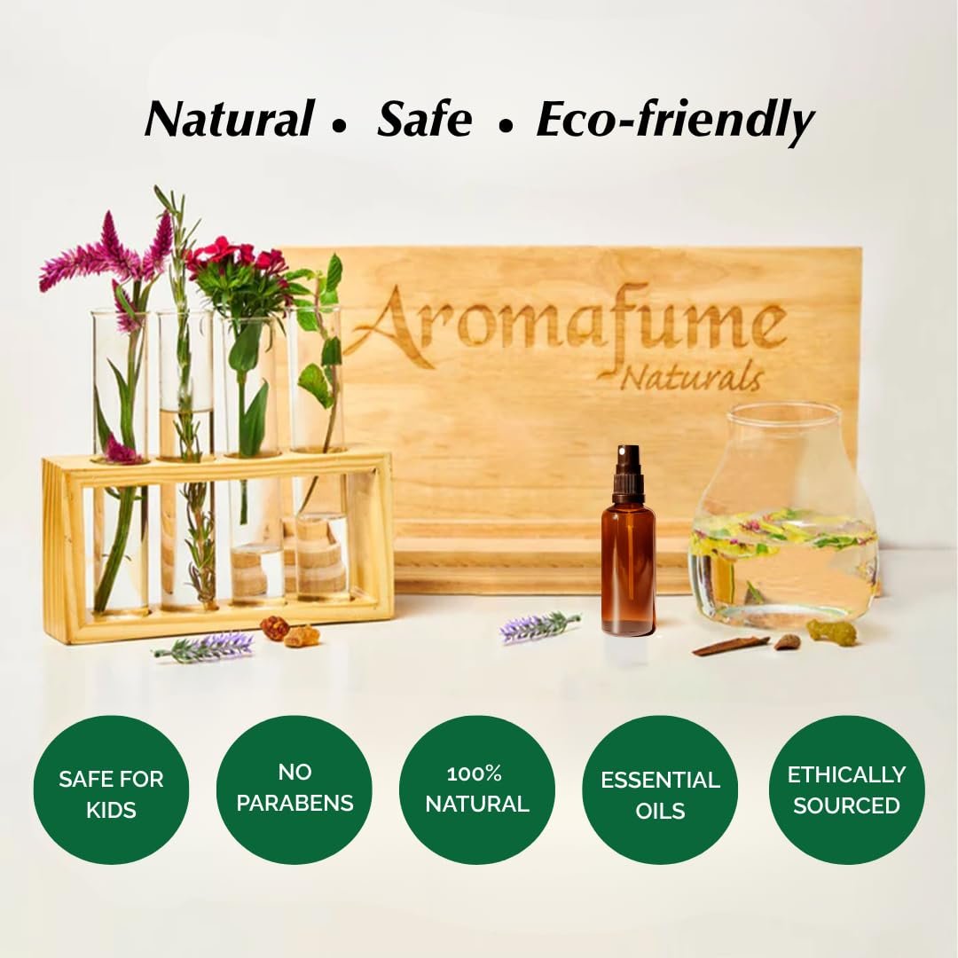 Bergamot Raum-, Wäsche- und Kissen-Spray von Aromafume | 100 ml | mit reinem Bergamotte-Öl | Aromatherapie-Spray für Entspannung, Schlaf & Stressabbau | Nebel für Bettwäsche & Stoffe