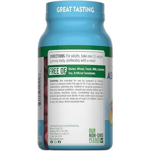 Nature's Truth Ashwagandha Gummis | 120 Stück | Tropischer Geschmack | Vegan, Non-GMO & Glutenfrei