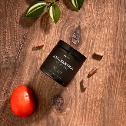 Astaxanthin 24mg + Lycopin 50mg – Klinisch starke Carotinoide für Hautgesundheit & Pigmentierung – 100% natürliches Astaxanthin aus Mikroalgen – 50 Kapseln