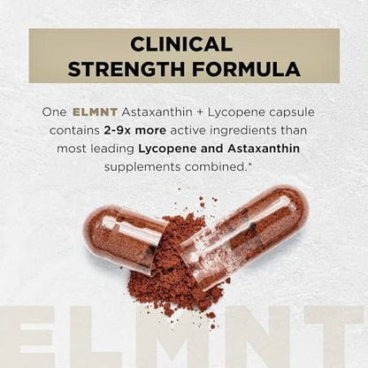 Astaxanthin 24mg + Lycopin 50mg – Klinisch starke Carotinoide für Hautgesundheit & Pigmentierung – 100% natürliches Astaxanthin aus Mikroalgen – 50 Kapseln
