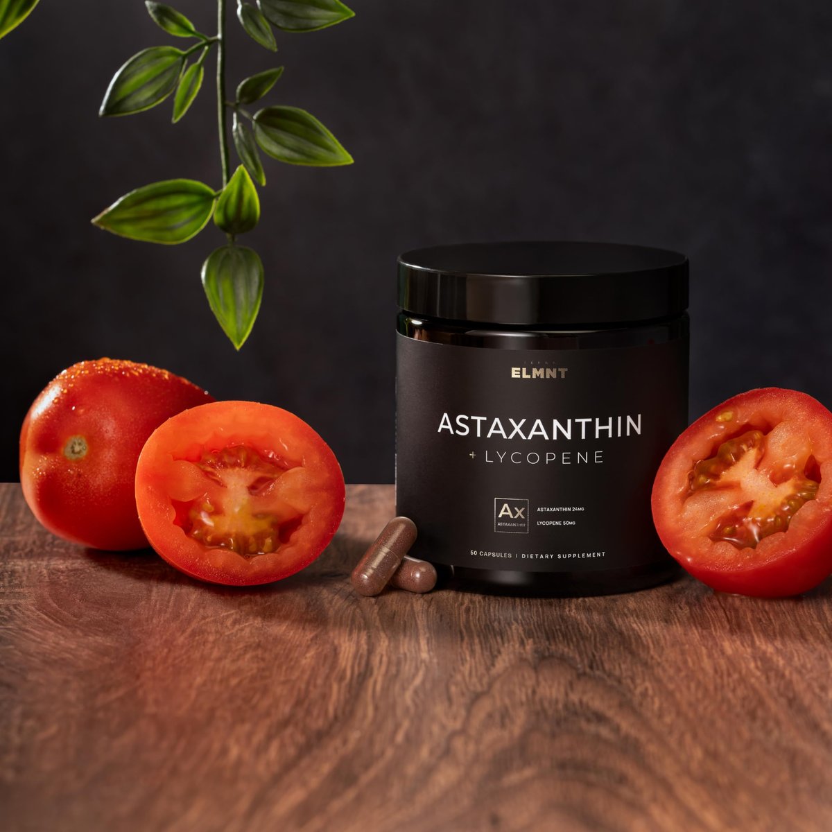 Astaxanthin 24mg + Lycopin 50mg – Klinisch starke Carotinoide für Hautgesundheit & Pigmentierung – 100% natürliches Astaxanthin aus Mikroalgen – 50 Kapseln
