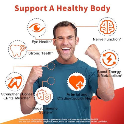 Methylierte Multivitamin Gummies für Frauen und Männer – Vitamin D3 5000IU, K2 (MK-7) 240mcg, B12 5000mcg, A, C, Zink – Zuckerfrei – 60 Stück