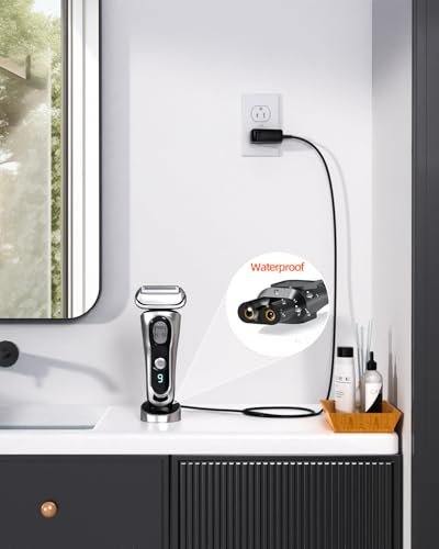 6FT HQ8505 Netzkabel kompatibel mit Philips Norelco MG5750 MG7750 MG7770 MG7790 QP6531 QP6520 Ladekabel für Elektrorasierer Barttrimmer 15V