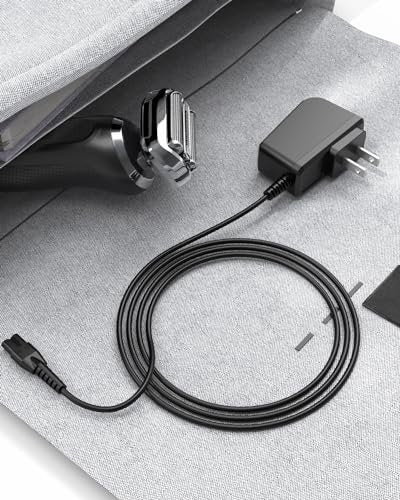 6FT HQ8505 Netzkabel kompatibel mit Philips Norelco MG5750 MG7750 MG7770 MG7790 QP6531 QP6520 Ladekabel für Elektrorasierer Barttrimmer 15V