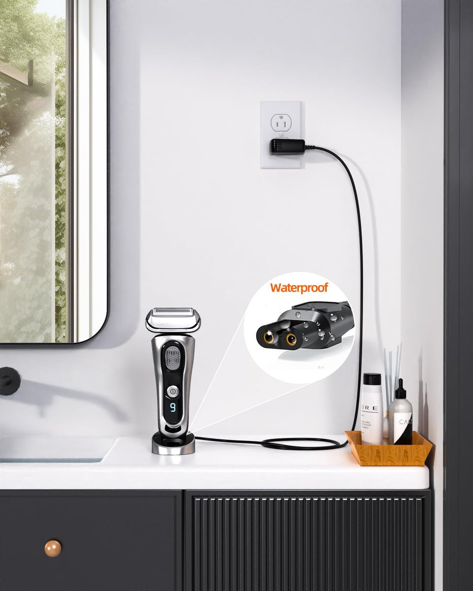 6FT HQ8505 Netzkabel kompatibel mit Philips Norelco MG5750 MG7750 MG7770 MG7790 QP6531 QP6520 Ladekabel für Elektrorasierer Barttrimmer 15V