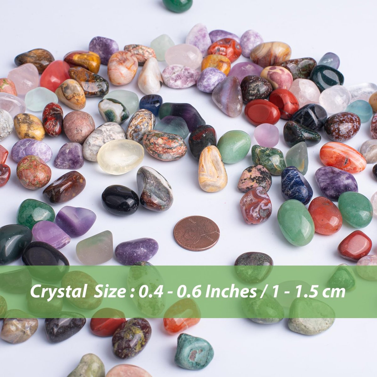 SigMntun Polierte bunte Heilsteine-Set, 72 Stück 0,5 Zoll Trommelsteine, Bulk dekorative hübsche Steine Sammlung für Meditation, Reiki, Erdung, Vasenfüller, Mancala-Steine und Basteln