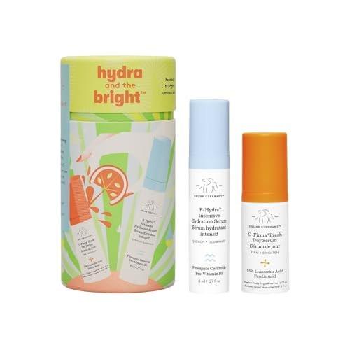 Drunk Elephant Hydra and the Bright – C-Firma (9 ml) & B-Hydra (8 ml) – Reinigende klinische Hautpflege – Tierversuchsfrei – Dermatologisch getestet – Ohne ätherische Öle, Silikone und Duftstoffe