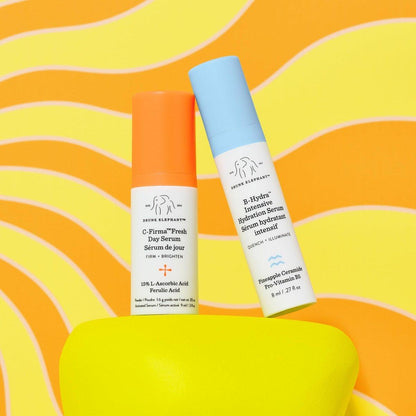 Drunk Elephant Hydra and the Bright – C-Firma (9 ml) & B-Hydra (8 ml) – Reinigende klinische Hautpflege – Tierversuchsfrei – Dermatologisch getestet – Ohne ätherische Öle, Silikone und Duftstoffe