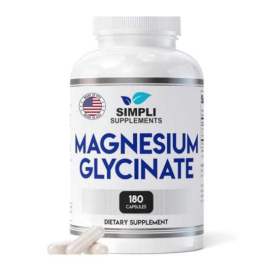Magnesiumglycinat 400mg pro Portion – Hohe Bioverfügbarkeit – Sanft zum Magen – Unterstützt Schlaf, Entspannung, Muskeln, Knochen & Immunsystem – Nicht-GVO, Vegan, 180 Kapseln