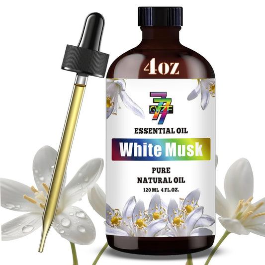 Weißer Moschus Ätherisches Öl – Sauberes Moschusöl für Diffuser, Luftbefeuchter, DIY Kerzen, Seife, Schlafzimmer, Büro, Yoga, Geschenk – 120 ml – GV77ZF