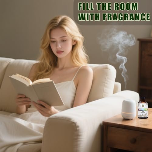 Weißer Moschus Ätherisches Öl – Sauberes Moschusöl für Diffuser, Luftbefeuchter, DIY Kerzen, Seife, Schlafzimmer, Büro, Yoga, Geschenk – 120 ml – GV77ZF