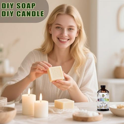 Weißer Moschus Ätherisches Öl – Sauberes Moschusöl für Diffuser, Luftbefeuchter, DIY Kerzen, Seife, Schlafzimmer, Büro, Yoga, Geschenk – 120 ml – GV77ZF