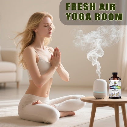 Weißer Moschus Ätherisches Öl – Sauberes Moschusöl für Diffuser, Luftbefeuchter, DIY Kerzen, Seife, Schlafzimmer, Büro, Yoga, Geschenk – 120 ml – GV77ZF
