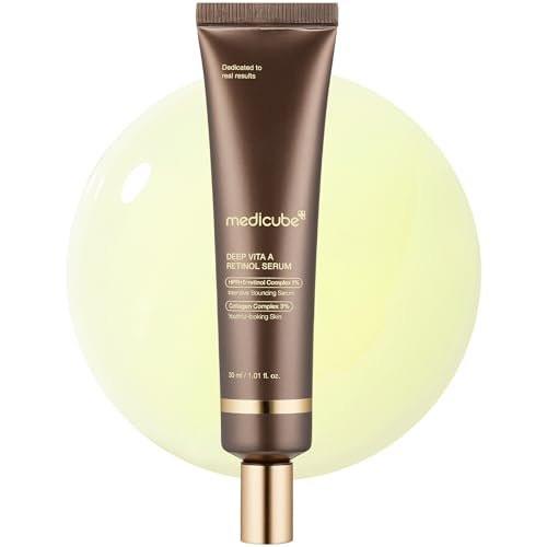 Medicube Deep Reviving Bakuchiol Retinol Gesichtsserum – Anti-Aging mit Retinol der 4. Generation & Bakuchiol – Gegen feine Linien, ungleichmäßigen Hautton, Narben – Koreanische Hautpflege, reizarm, 30 ml
