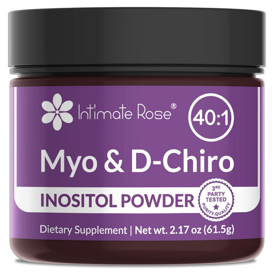 Intimate Rose Inositol Supplement für Frauen Pulver - Myo-Inositol & D-Chiro Inositol Pulver - Hormonelle Balance & Unterstützung der Eierstockfunktion - Ideales 40:1 Verhältnis - Hergestellt in USA