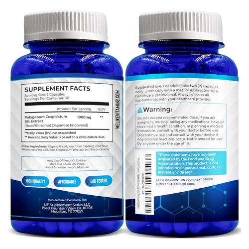 We Like Vitamins Resveratrol 1000mg pro Portion - 60 Kapseln - Natürliches Resveratrol Präparat zur Unterstützung des Immunsystems