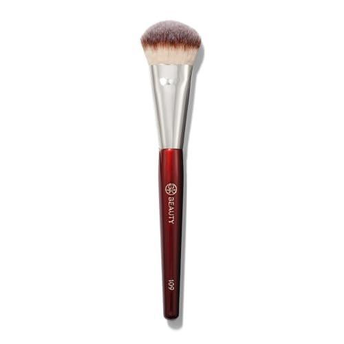BK BEAUTY BRUSHES 109 MINI CONTOURED FOUNDATION - Präzisionspinsel für flüssige & cremige Foundation, Bronzer, Rouge & Highlighter